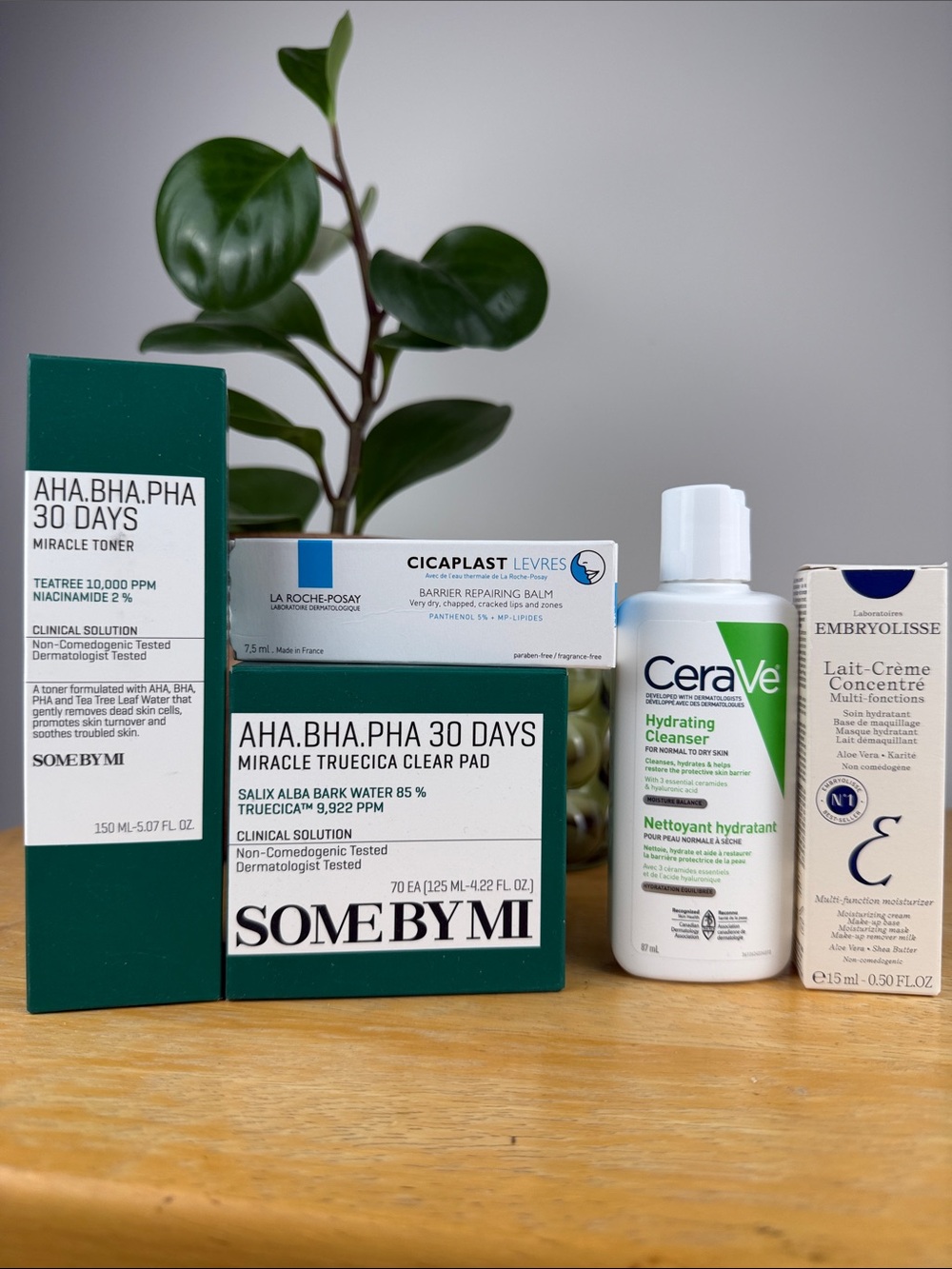 Clear Skin Essentials Bundle: Some By Mi Toner & Pads, CeraVe & Embryolisse Acne